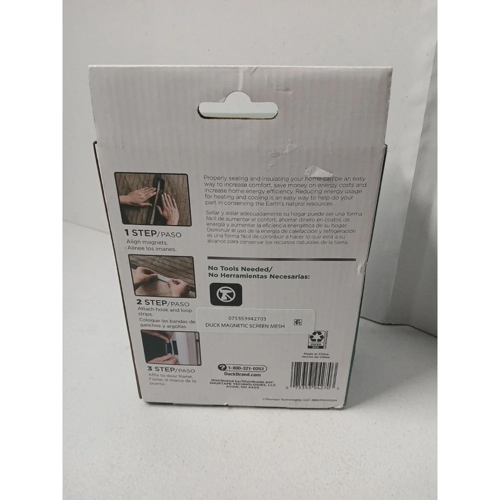 Duck Brand 86‎ in. x 39 in. Hands-Free Magnetic Mesh Screen Door
